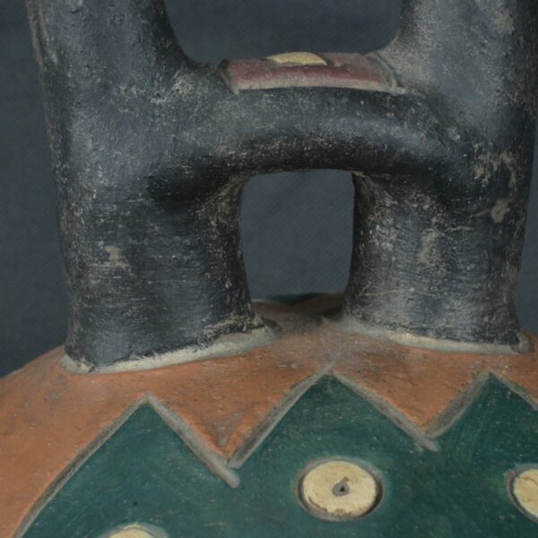 Pre Columbian Paracas Ceramic Ritual Bottle Ancient Artifact - Imagen 13