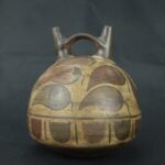 Pre Columbian Nazca Ceramic Ritual Bottle Ancient Artifact Peru