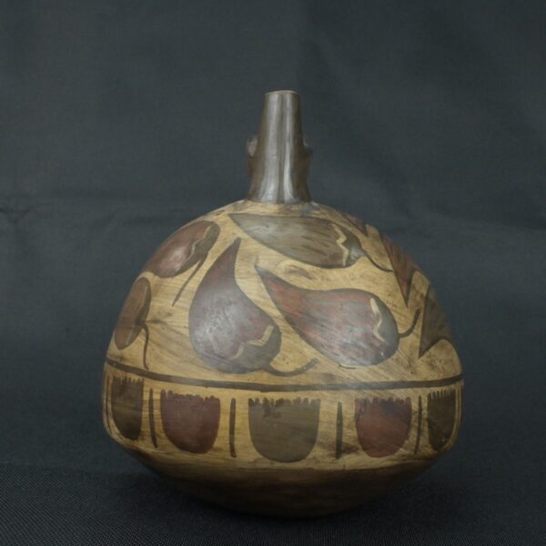 Pre Columbian Nazca Ceramic Ritual Bottle Ancient Artifact Peru - Imagen 8