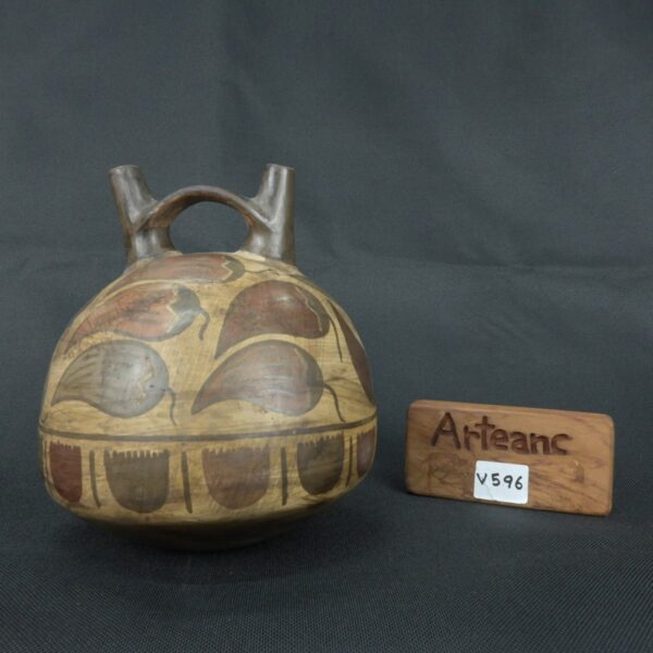 Pre Columbian Nazca Ceramic Ritual Bottle Ancient Artifact Peru - Imagen 16