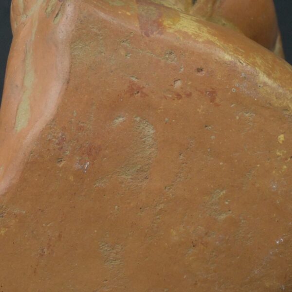 Pre Columbian Moche Ceramic Seated Priest Vessel Ritual Artifact - Imagen 11