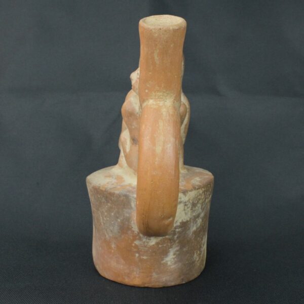 Pre Columbian Moche Ceramic Bottle Ritual Artifact Collector Piece - Imagen 4