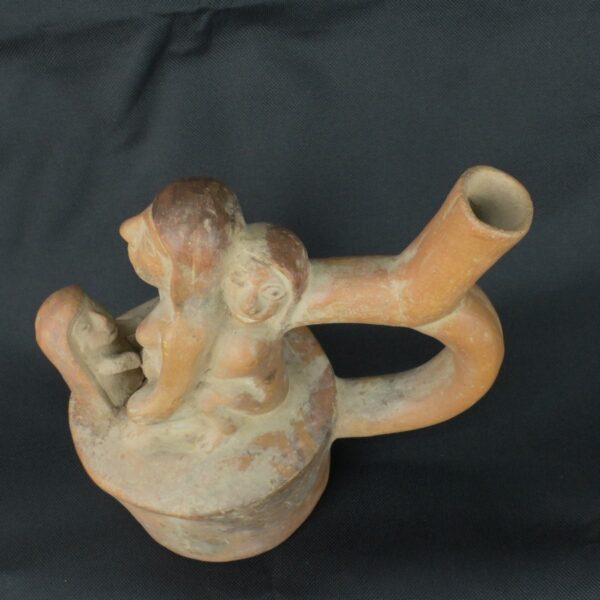 Pre Columbian Moche Ceramic Bottle Ritual Artifact Collector Piece - Imagen 9