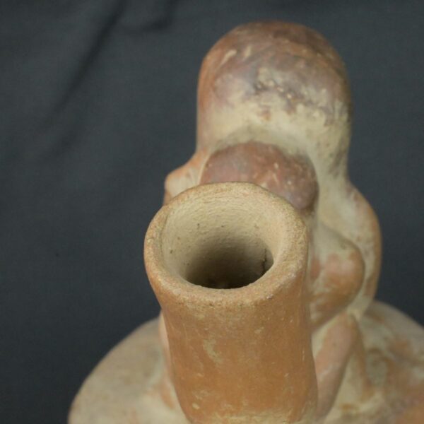 Pre Columbian Moche Ceramic Bottle Ritual Artifact Collector Piece - Imagen 17