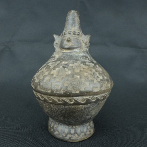 Pre Columbian Chimu Ceramic Whistle Ritual Artifact Peru Collectible - Imagen 7