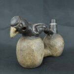Pre Columbian Inca Ceramic Whistle Ancient Artifact Bird Design - Imagen 4