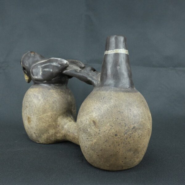 Pre Columbian Inca Ceramic Whistle Ancient Artifact Bird Design - Imagen 6