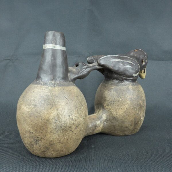 Pre Columbian Inca Ceramic Whistle Ancient Artifact Bird Design - Imagen 8