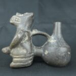 Pre Columbian Moche Ceramic Dog Whistle Ancient Artifact Peru