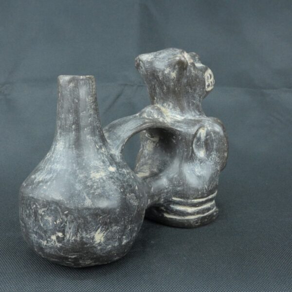 Pre Columbian Moche Ceramic Dog Whistle Ancient Artifact Peru - Imagen 4