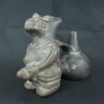 Pre Columbian Moche Ceramic Dog Whistle Ancient Artifact Peru - Imagen 8