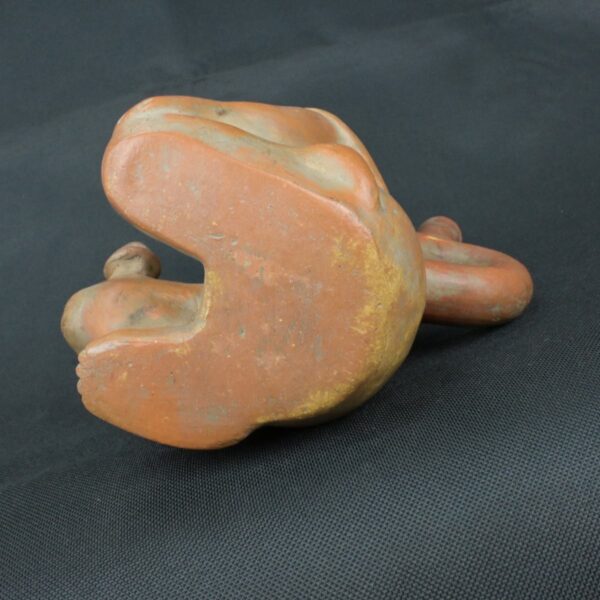 Pre Columbian Moche Ceramic Warrior Bottle Ceremonial Artifact - Imagen 9