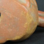Pre Columbian Moche Ceramic Warrior Bottle Ceremonial Artifact - Imagen 10