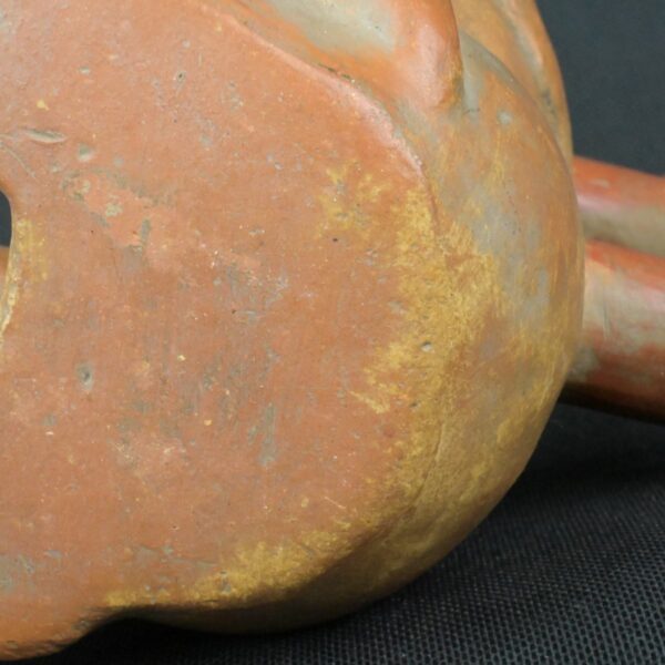Pre Columbian Moche Ceramic Warrior Bottle Ceremonial Artifact - Imagen 10