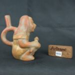 Pre Columbian Moche Ceramic Warrior Bottle Ceremonial Artifact - Imagen 16