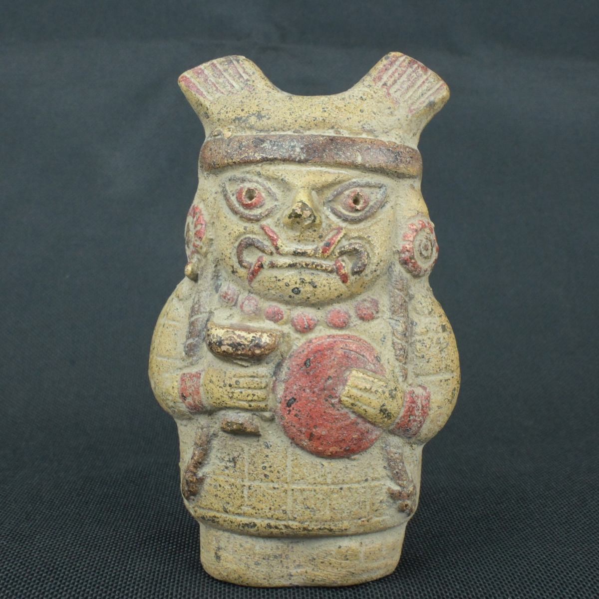 DSC_9666 Pre Columbian Moche Ceramic Rattle Sacred Artifact for Rituals - Imagen 1