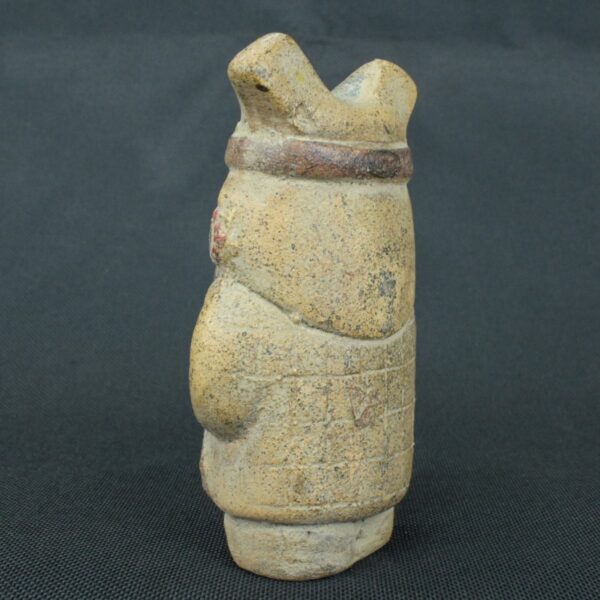 Pre Columbian Moche Ceramic Rattle Sacred Artifact for Rituals - Imagen 4