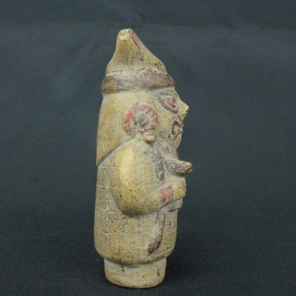 Pre Columbian Moche Ceramic Rattle Sacred Artifact for Rituals - Imagen 7