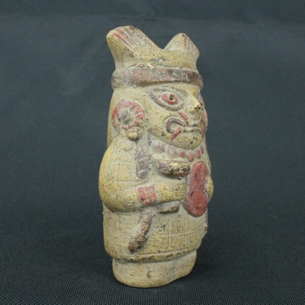Pre Columbian Moche Ceramic Rattle Sacred Artifact for Rituals - Imagen 8