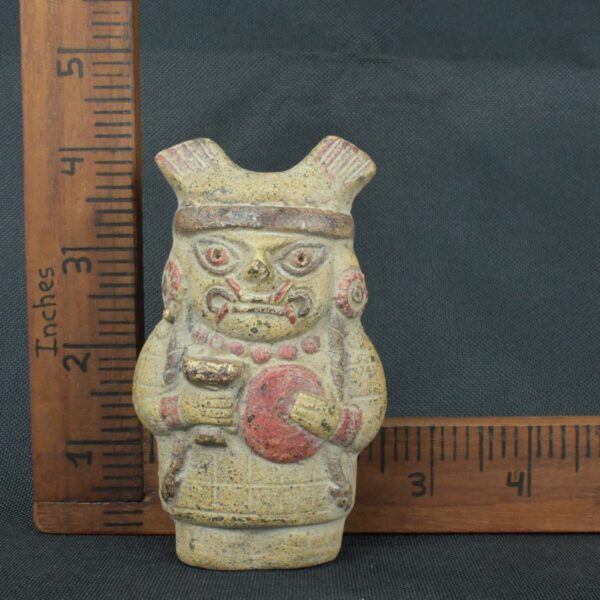 Pre Columbian Moche Ceramic Rattle Sacred Artifact for Rituals - Imagen 14