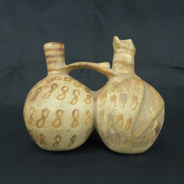 Pre Columbian Moche Ceramic Whistle Ritual Artifact Peru Andean Collectible - Imagen 5