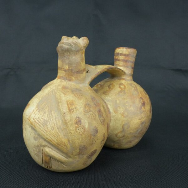 Pre Columbian Moche Ceramic Whistle Ritual Artifact Peru Andean Collectible - Imagen 8