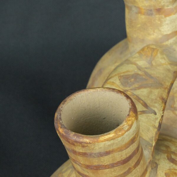 Pre Columbian Moche Ceramic Whistle Ritual Artifact Peru Andean Collectible - Imagen 15