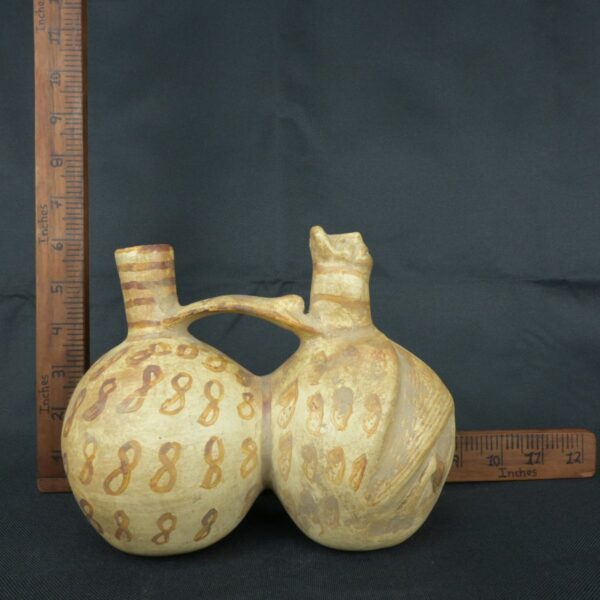 Pre Columbian Moche Ceramic Whistle Ritual Artifact Peru Andean Collectible - Imagen 16