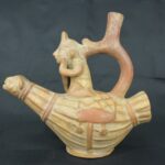 Pre Columbian Moche Ceramic Fisherman Vessel Ritual Artifact Peru