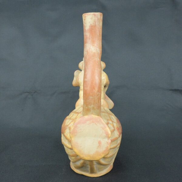 Pre Columbian Moche Ceramic Fisherman Vessel Ritual Artifact Peru - Imagen 3