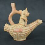 Pre Columbian Moche Ceramic Fisherman Vessel Ritual Artifact Peru - Imagen 5