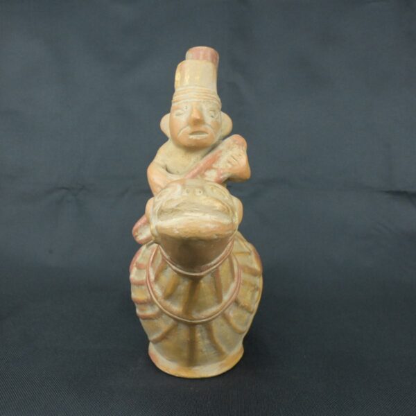 Pre Columbian Moche Ceramic Fisherman Vessel Ritual Artifact Peru - Imagen 7