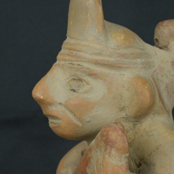 Pre Columbian Moche Ceramic Fisherman Vessel Ritual Artifact Peru - Imagen 12