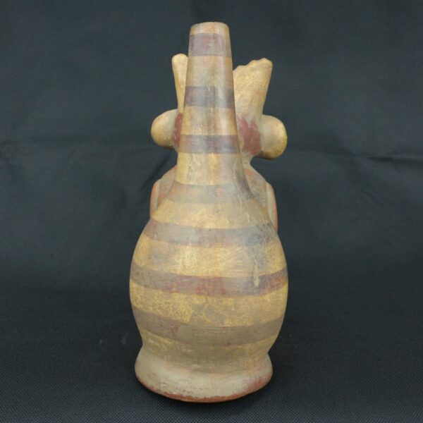 Pre Columbian Vicus Ceramic Whistle Warrior Ritual Artifact Peru - Imagen 4
