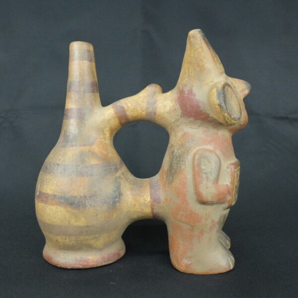 Pre Columbian Vicus Ceramic Whistle Warrior Ritual Artifact Peru - Imagen 6