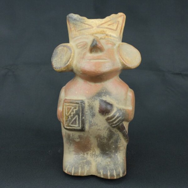 Pre Columbian Vicus Ceramic Whistle Warrior Ritual Artifact Peru - Imagen 8
