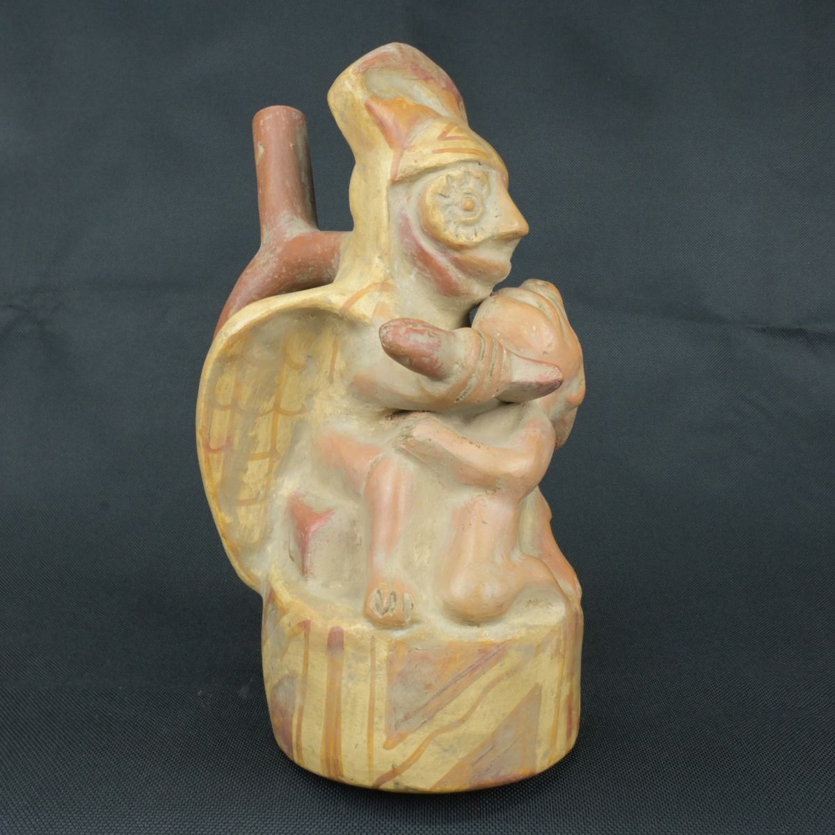 DSC_9798 Pre Columbian Moche Ceramic Bottle Sacrificial Ritual Artifact Peru - Imagen 1