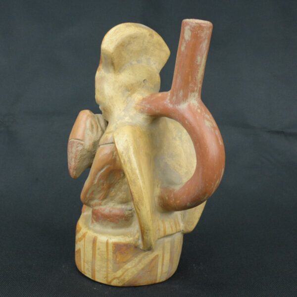 Pre Columbian Moche Ceramic Bottle Sacrificial Ritual Artifact Peru - Imagen 5