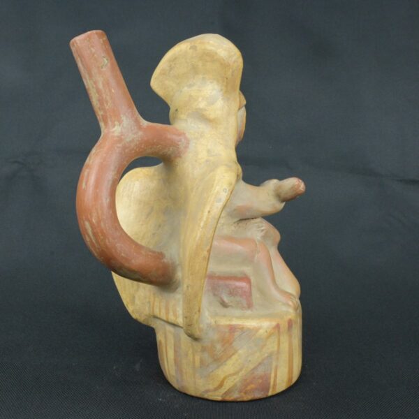 Pre Columbian Moche Ceramic Bottle Sacrificial Ritual Artifact Peru - Imagen 7