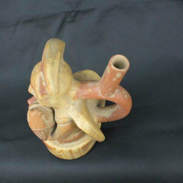 Pre Columbian Moche Ceramic Bottle Sacrificial Ritual Artifact Peru - Imagen 9