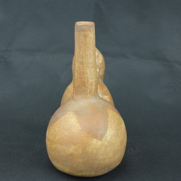 Pre Columbian Moche Ceramic Whistle Ritual Artifact Andean Piece - Imagen 3