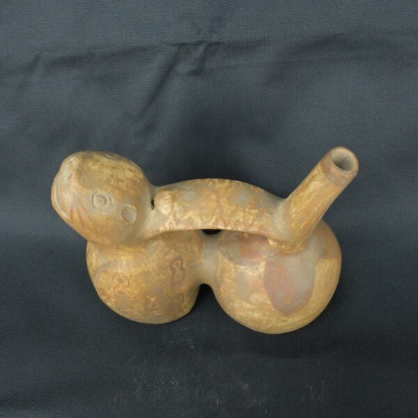 Pre Columbian Moche Ceramic Whistle Ritual Artifact Andean Piece - Imagen 8
