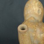 Pre Columbian Moche Ceramic Whistle Ritual Artifact Andean Piece - Imagen 16
