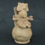 Pre Columbian Moche Ceramic Bottle Ritual Anthropomorphic Artifact