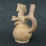Pre Columbian Moche Ceramic Bottle Ritual Anthropomorphic Artifact - Imagen 5