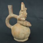 Pre Columbian Moche Ceramic Bottle Ritual Anthropomorphic Artifact - Imagen 8