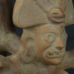 Pre Columbian Moche Ceramic Bottle Ritual Anthropomorphic Artifact - Imagen 12