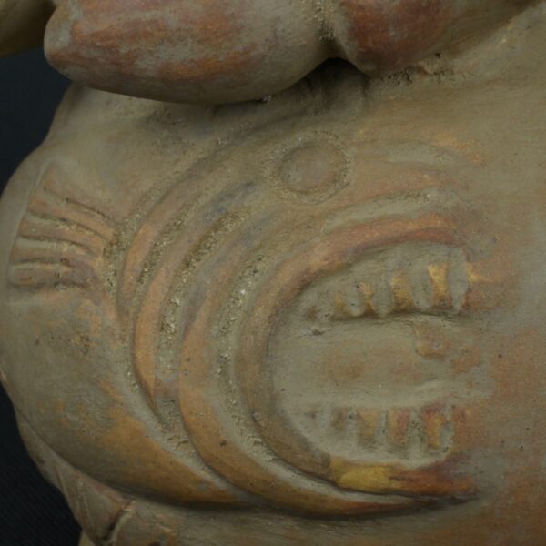 Pre Columbian Moche Ceramic Bottle Ritual Anthropomorphic Artifact - Imagen 14