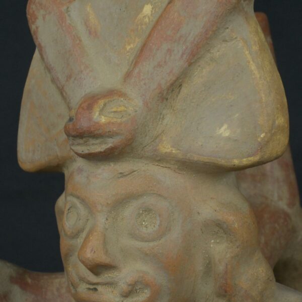 Pre Columbian Moche Ceramic Bottle Ritual Anthropomorphic Artifact - Imagen 15