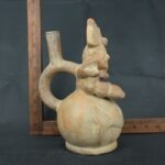 Pre Columbian Moche Ceramic Bottle Ritual Anthropomorphic Artifact - Imagen 17